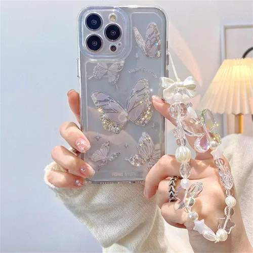 Miniatura 5 de Funda compatible con iPhone 11 Pro Max con bonito diseño de flores negras y sencillas, para mujeres, adolescentes y niñas, funda protectora de lente