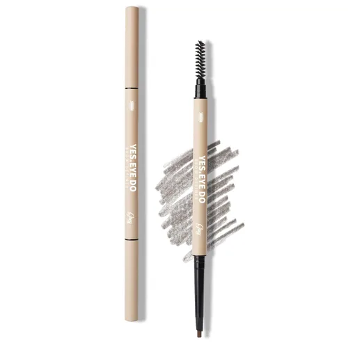 Miniatura 10 de Auburn - Lápiz de cejas rojo automático con cepillo para cabello rojo, lápiz de cejas rojizo ultra delgado para laminación de cejas, resistente al