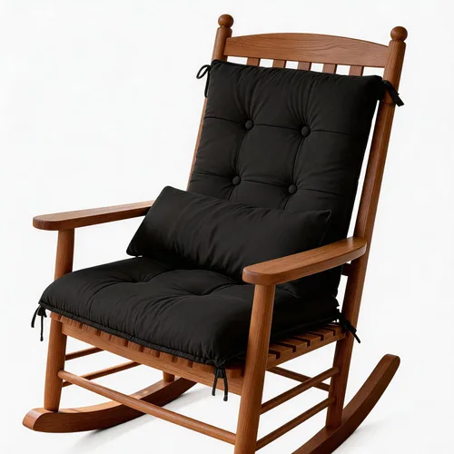 Big Hippo Juego de cojines para silla mecedora con reposacabezas desmontables, almohadillas extra gruesas para asiento y respaldo, lavable a