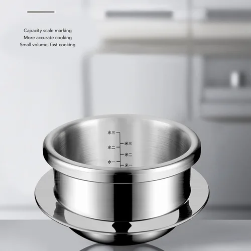 Miniatura 9 de Olla a presión de acero inoxidable 0.8L Estofado de alta presión de cocción rápida para inducción de gas Adecuado para cocina al aire libre Uso