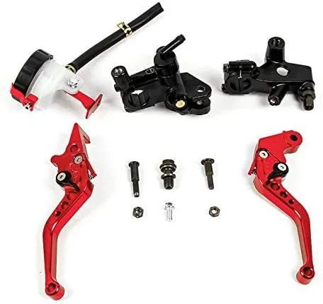 MASO Freno hidráulico universal Motorbke de 7/8 pulgadas y palanca de embrague izquierdo y derecho par de aceite de metal adecuado para la mayoría