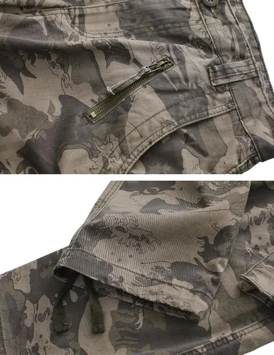 Miniatura 7 de TRGPSG Men's Wild Cargo Pants, Camo Pants Cotton Casual Work Hiking Pants with 8 Pockets(No Belt)