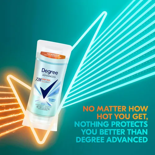 Miniatura 4 de Degree Desodorante Antitranspirante Avanzado, paquete de 4, Protección contra Sudor y Olor por 72 Horas, Shower Clean, Antitranspirante para Mujeres