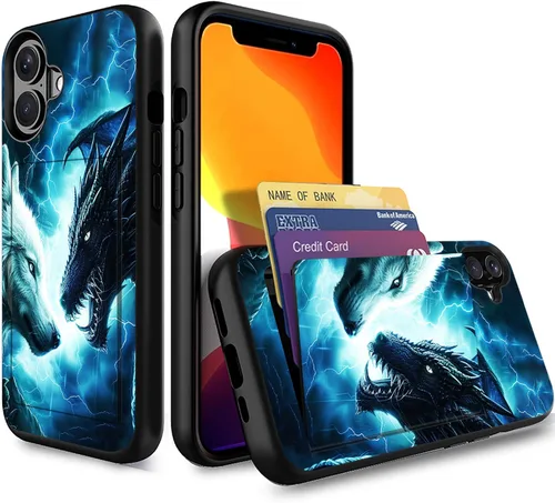 Miniatura 118 de Funda para iPhone Air, funda tipo cartera con ranura para tarjeta oculta, a prueba de golpes, TPU y PC, funda protectora de doble capa para iPhone