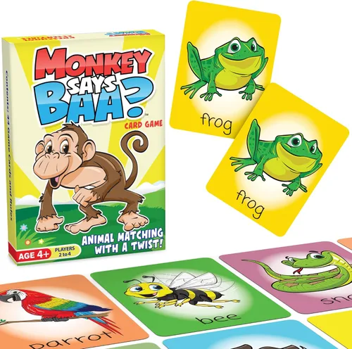 Monkey Says Baa? - Juego de emparejamiento de animales para niños de 4 años en adelante | Divertidas actividades de aprendizaje preescolar con