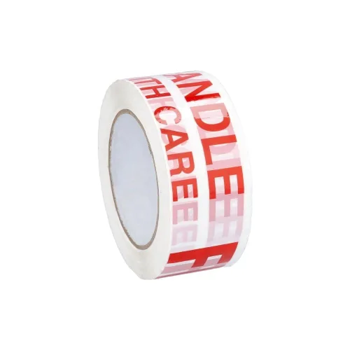 Miniatura 8 de Cinta de embalaje frágil, rollos de cinta de embalaje preimpresos, color blanco y rojo, 3 pulgadas x 110 yardas, paquete de 6 rollos