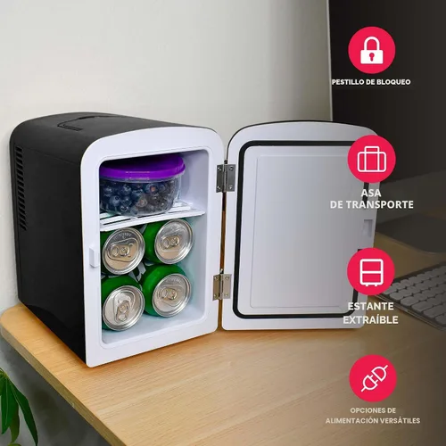 Miniatura 3 de Frigidaire EFMIS151 Mini refrigerador personal portátil compacto para casa y oficina con altavoz incorporado, capacidad de 4L, enfría seis latas