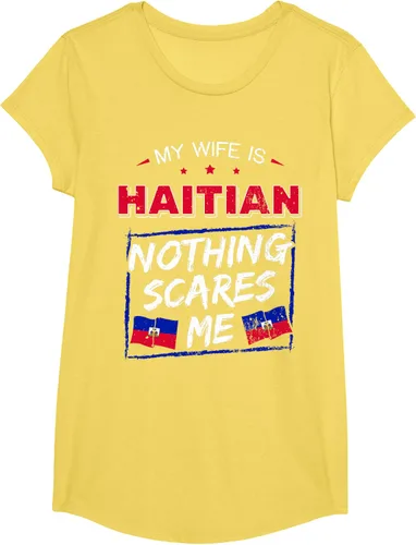 Miniatura 37 de My Wife Is Haitian Republic of Haiti Heritage Roots - Camiseta con bandera, Negro, S