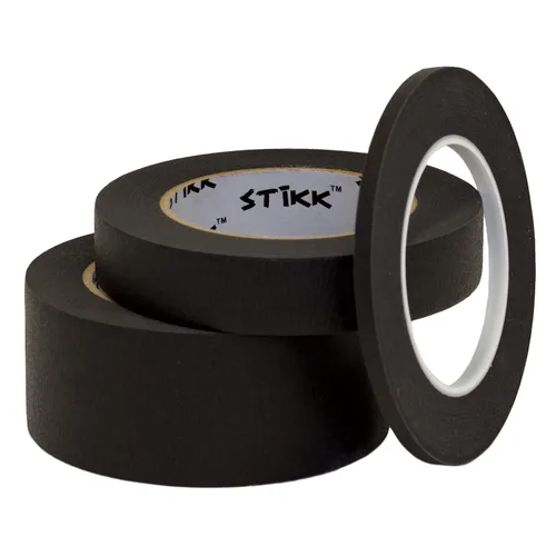Miniatura 8 de STIKK Cinta para pintores – 1 paquete de cinta de pintor negra – 2 pulgadas x 60 yardas – Cinta de pintura para pintura, bordes, molduras, techos