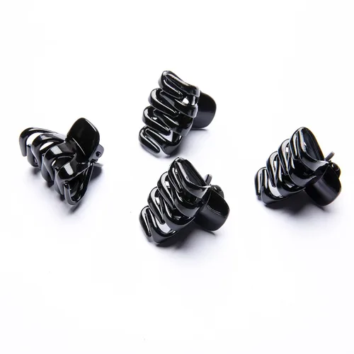 Miniatura 6 de Cobahom 24 pinzas pequeñas de plástico para cabello fino, accesorios de peinado antideslizantes para mujeres y niñas (negro, peinado)