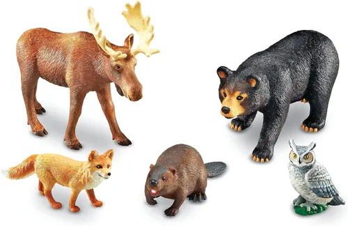 Miniatura 6 de Animales del bosque grandes de Learning Resources - Habilidades motoras finas para niños, figuras escolares para niños, Montessori para niños