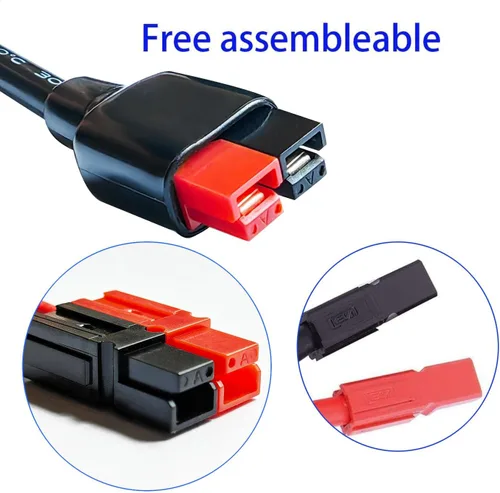 Miniatura 6 de Cable divisor en Y 45A, cable de extensión de conector 45A, adaptador de cargador de batería, cable de extensión de panel solar de 14 AWG, 27.6