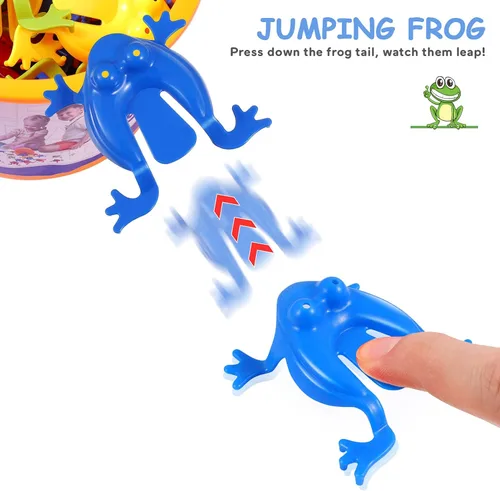 Miniatura 4 de Toyvian Paquete de 12 juguetes de salto de colores surtidos para niños, regalos de fiesta para niños, Pascua, cumpleaños, bolsas de regalo