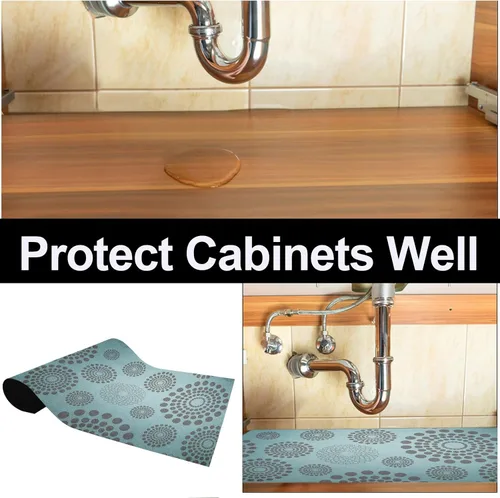 Miniatura 4 de AiBOB Tapete impermeable para debajo del fregadero, forros absorbentes de secado rápido para fregadero que protegen los gabinetes, forros duraderos