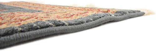 Miniatura 8 de Unique Loom Fars Collection - Alfombra moderna con diseño tribal de medallón con tonos naturales, 2 pies 7 pulgadas x 10 pies 0 pulgadas, azul