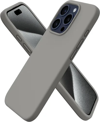 Miniatura 18 de ORNARTO Funda compatible con iPhone 15 Pro de 6.1 pulgadas, silicona líquida de 3 capas cubierta completa de goma de gel suave, funda protectora
