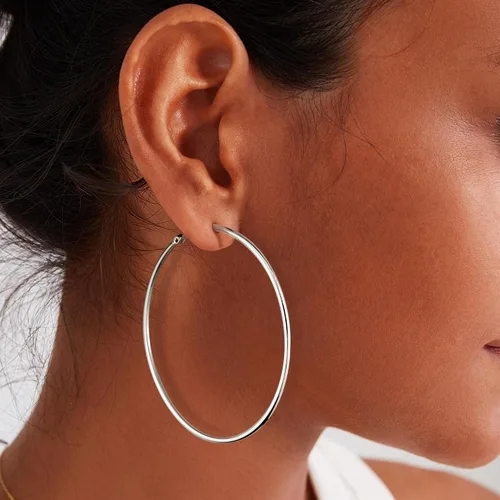 Miniatura 7 de Gacimy Gold Aretes de aro para mujer, chapados en oro real de 14 quilates, plata de ley 925 con poste de oro para mujer