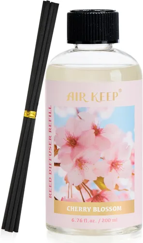 Miniatura 32 de Airkeep recambio de aceite para difusor de varillas con varillas difusoras, 6.76 Fl Oz (200ml) aceites perfumados de vainilla de cachemira