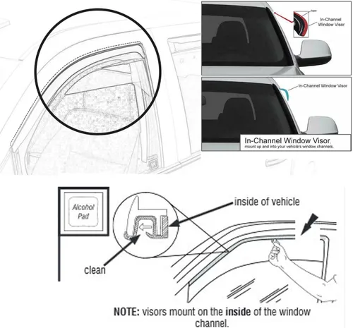 Miniatura 3 de inchannel - Visera de ventana compatible con Chevy Equinox 2018-2024, deflector de ventilación de viento, humo, 4 piezas