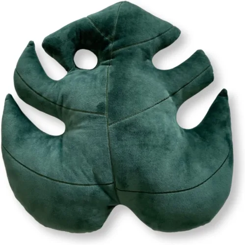 Miniatura 12 de Green Philosophy Co. Almohada de hojas de Monstera - Tierra Musgosa - Almohada de felpa grande y suave con forma de planta para sofá, cama o rincón
