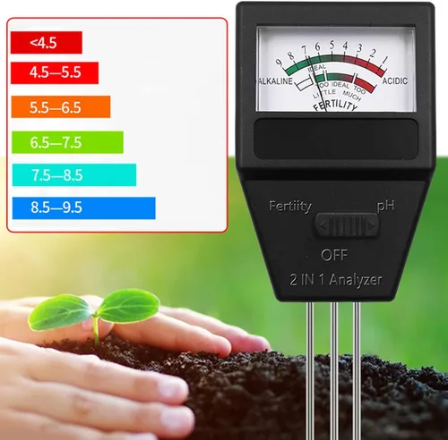 Miniatura 5 de Analizador de fertilidad del suelo 2 en 1 Base de ácido del suelo y analizador de fertilidad No requiere baterías Kit de prueba 2 en 1 Medidor
