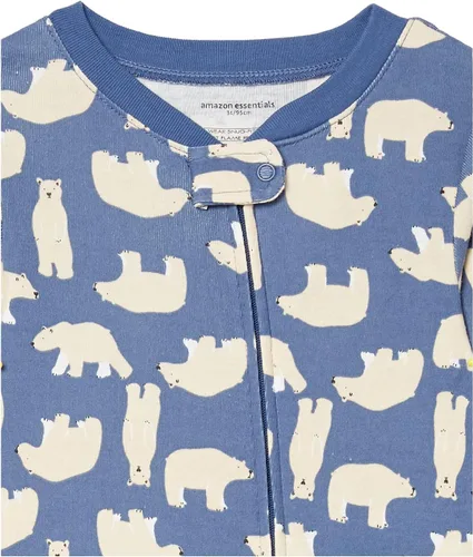 Miniatura 2 de Amazon Essentials Pijama unisex de algodón con pies ajustados para niños pequeños y bebés, colores descontinuados, varios paquetes