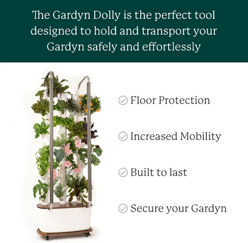 Miniatura 2 de Gardyn Home Dolly - Carrito móvil con ruedas para sistema de cultivo hidropónico y torre de jardín interior, mueve fácilmente tus sistemas