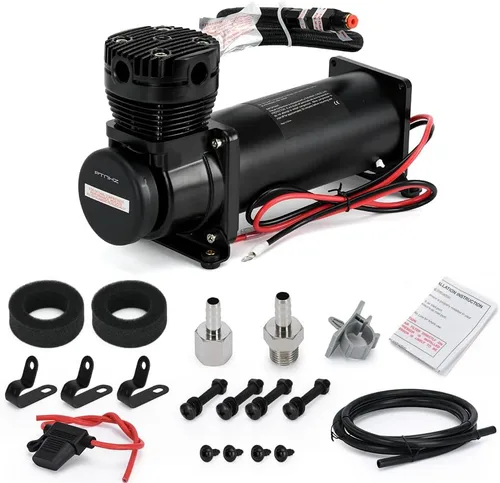 PTNHZ Universal 1/4 NPT DC 12V 480c 200 PSI Control Air Bag Suspensión Compresor/Bomba Ride Kit para Auto/Motocicleta