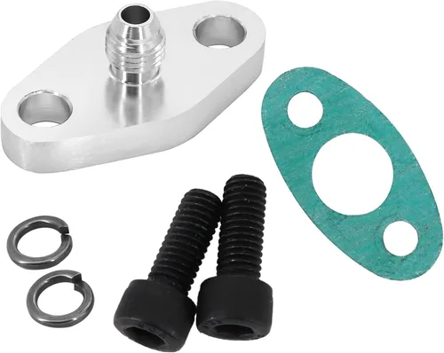 Miniatura 5 de 4AN Fitting T3 T3/T4 T04 Turbo Kit de adaptador de junta de entrada de alimentación de aceite Turbo