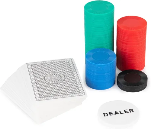 Miniatura 12 de Spin Master Games, Cardinal Classics, juego de póquer de 300 piezas con estuche de transporte de aluminio, fichas de peso profesional y dados