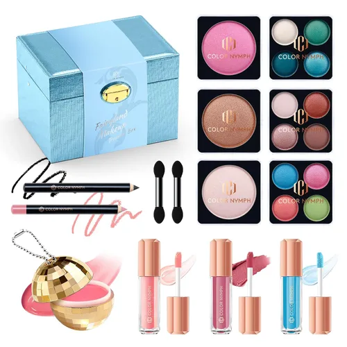 Miniatura 9 de Color Nymph Juego de maquillaje para mujeres, adolescentes y niñas con bolsa de kits de maquillaje para viajes, incluye paleta de sombra de ojos