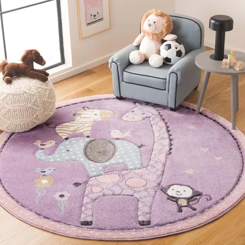 Miniatura 19 de SAFAVIEH Carousel Kids Collection - Alfombra decorativa de 2 x 3 pies, color marfil, diseño animal, no desprende pelusa y de fácil cuidado, ideal