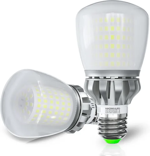 Bombillas LED A19, 3670 lúmenes, foco E26, foco LED equivalente a 250 W, foco LED de 6000 K, luz blanca de día fresca no regulable, vida útil de 22