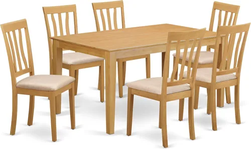 Miniatura 6 de East West Furniture CAAN5-CAP-C - Juego de comedor de 5 piezas que incluye una mesa de comedor rectangular y 4 sillas de cocina tapizadas de tela