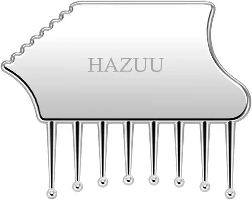 Masajeador de cuero cabelludo portátil de acero inoxidable - Herramienta de raspado Guasha para cabeza, cuello, hombros, piernas y brazos - Ideal