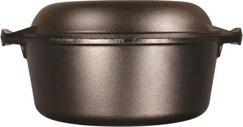 Miniatura 3 de Lodge Horno holandés doble de hierro fundido L8DD3, 5 cuartos de galón & Manufacturing Company GL10 tapa de vidrio templado, 10.25 pulgadas