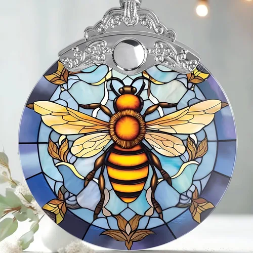 Miniatura 23 de Jocidea Adornos navideños de búho - Adornos festivos de vidrio manchado, adornos para árbol de Navidad, regalos de Navidad para amantes de los búhos