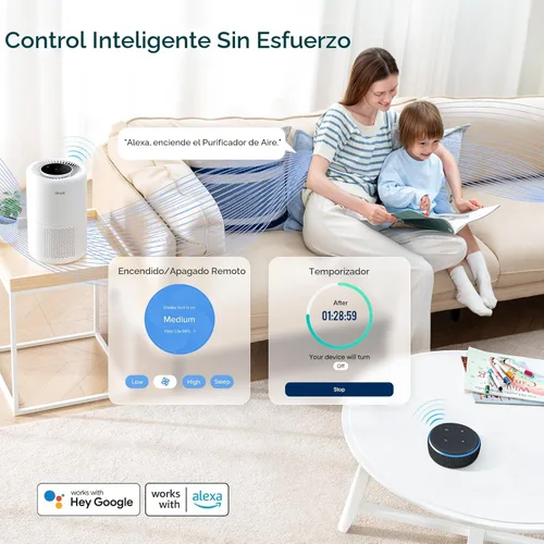 Miniatura 7 de LEVOIT - Purificador de aire para dormitorio del hogar, control inteligente WiFi Alexa, AHAM VERIFIDE, filtro 3 en 1 con modo de sueño HEPA
