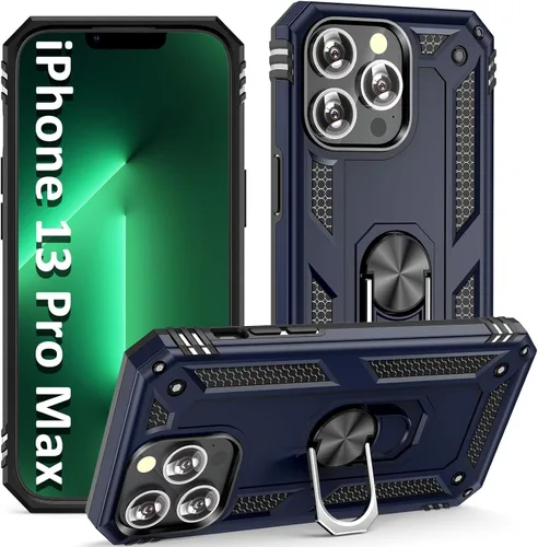 Miniatura 22 de ADDIT i Phone 13 Pro Max - Funda para iPhone 13 Pro Max, con anillo de soporte, soporte ajustable, grado militar, protección resistente, a prueba