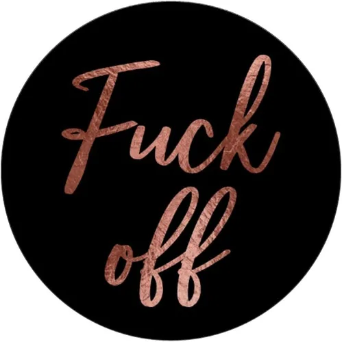 Miniatura 3 de Fuck Off - Bonitas y divertidas citas sarcásticas en oro rosa - PopSockets agarre y soporte para teléfonos y tabletas, Negro