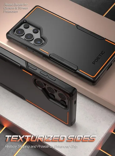 Miniatura 3 de Poetic Neon Series - Funda compatible con Galaxy S24 Ultra 5G de 6.8 pulgadas, doble capa, resistente, resistente, ligera, delgada, a prueba de Negro