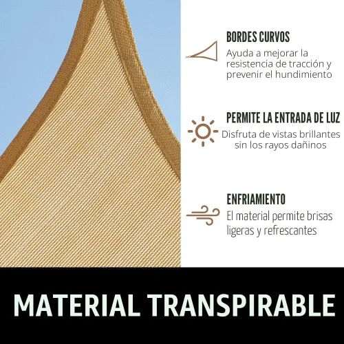 Miniatura 5 de GORILLA GRIP Toldo rectangular resistente con protección UV, resistente a la decoloración, desgarros y al óxido, bordes curvos que bloquean la luz