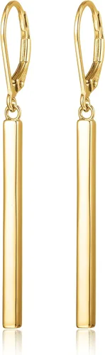 Miniatura 6 de Amazon Essentials Aretes colgantes de oro amarillo de 18 quilates o oro rosa de 14 quilates sobre plata esterlina (anteriormente colección Amazon)