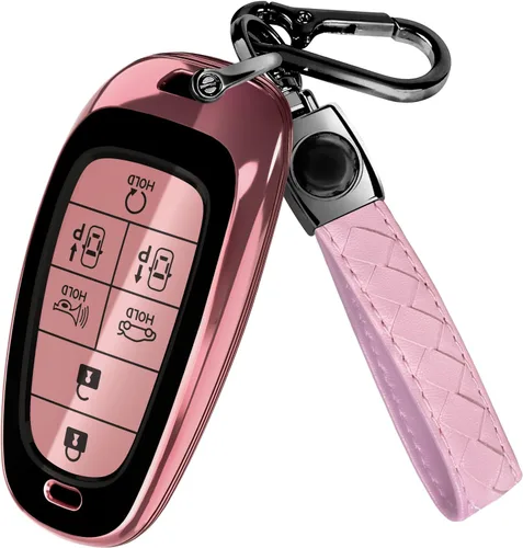 Miniatura 8 de Lucrum Compatible con funda para llavero Hyundai y llavero de cuero, funda para llavero para Santa Fe, Sonata, Tucson, Grandeur, Ioniq 5, Palisade