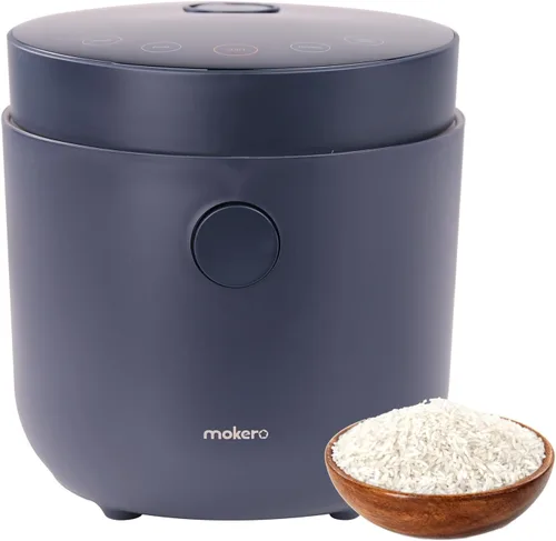 Hakka - Arrocera baja en carbohidratos, olla de arroz desuger de 7 funciones, 4 tazas de arroz sin cocer con vapor de acero inoxidable, mini olla