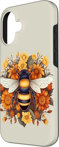 Miniatura 2 de iPhone 16 Boho Flower Bee Honey Beekeeper Daisy Sunflower Bee Case