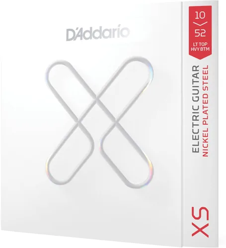 Miniatura 14 de D'Addario - Cuerdas de guitarra eléctrica con revestimiento de níquel XS, XSE1156, calibre Med Top/X-Heavy Bottom 11-56, juego de 6 cuerdas, paquete