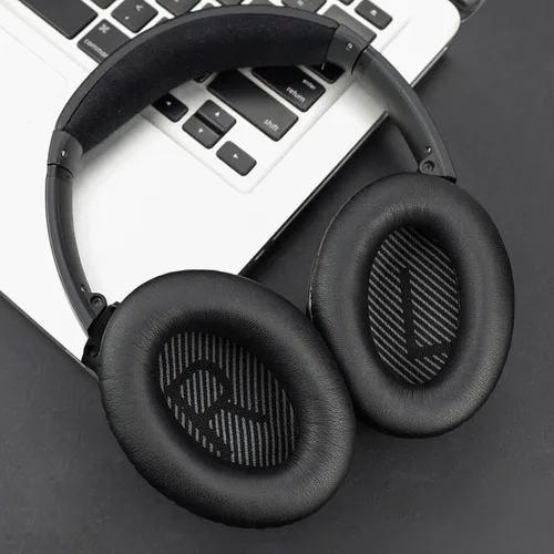 Miniatura 7 de SoloWIT Almohadillas de repuesto para auriculares Bose QuietComfort 35 (QC35) y Quiet Comfort 35 II (QC35 ii), almohadillas con cuero más suave