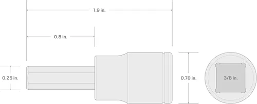 Miniatura 6 de TEKTON Unidad de 3/8 pulgadas x 0.197 in Hex Bit Socket SHB13204