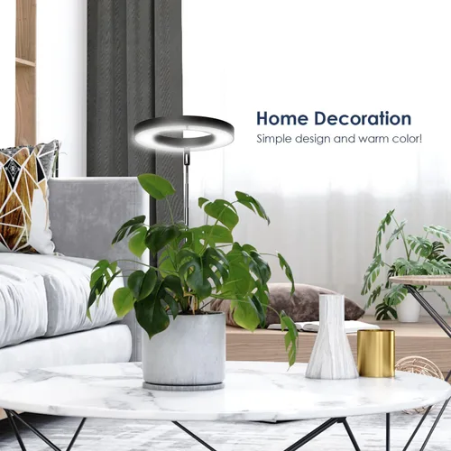 Miniatura 7 de IMVSINCERE Halo - Luz de cultivo para plantas de interior, 72 LED, altura ajustable (6.5-25 pulgadas), lámpara de cultivo LED de espectro completo